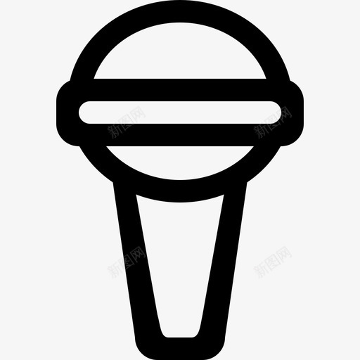 麦克风轮廓工具大马克杯线线性图标svg_新图网 https://ixintu.com 大马克杯线 线性 麦克风轮廓工具
