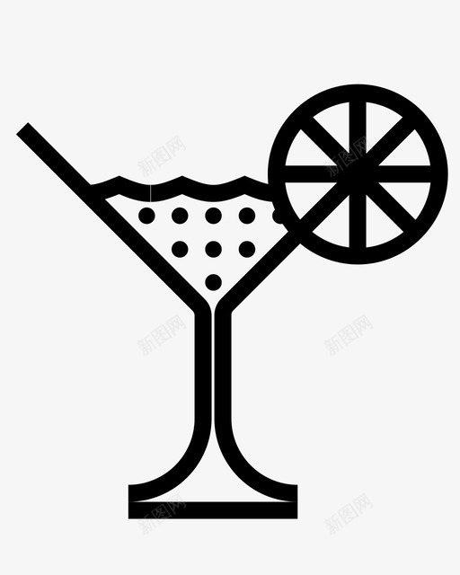 鸡尾酒会柠檬酒图标svg_新图网 https://ixintu.com 柠檬酒 鸡尾酒会