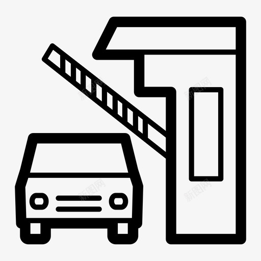 停车位护栏路线图标svg_新图网 https://ixintu.com 停车位 护栏 收费 路线 运输