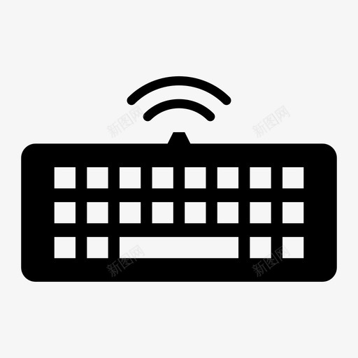 键盘电脑游戏图标svg_新图网 https://ixintu.com 工作 接口 无线 游戏 电脑 键盘