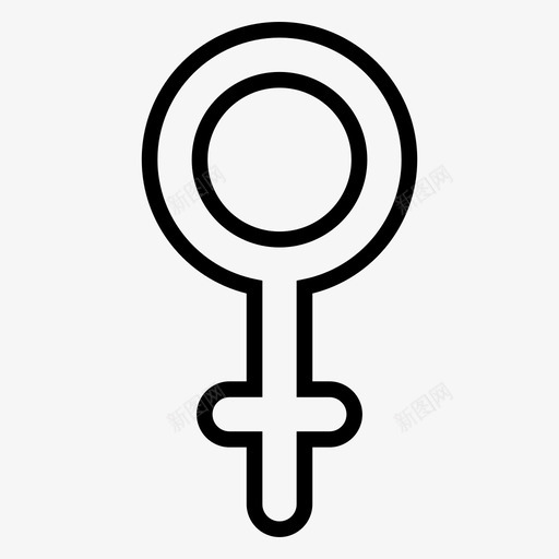 女性性别女孩图标svg_新图网 https://ixintu.com 女孩 女性 性别 符号