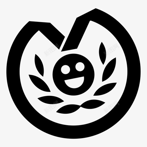 笑脸勋章奖品徽章图标svg_新图网 https://ixintu.com 勋章 奖品 徽章 笑脸勋章