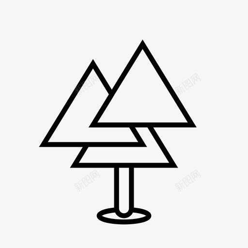树圣诞树冷杉图标svg_新图网 https://ixintu.com 冷杉 圣诞树 树 装饰品