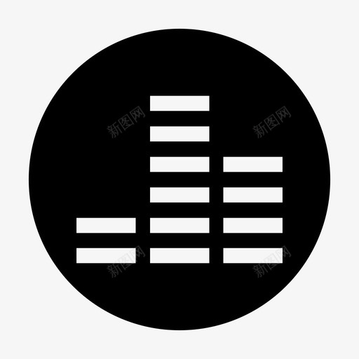 均衡器音频按钮图标svg_新图网 https://ixintu.com 均衡器 声音 按钮 播放器 播放圆形图标 音量 音频