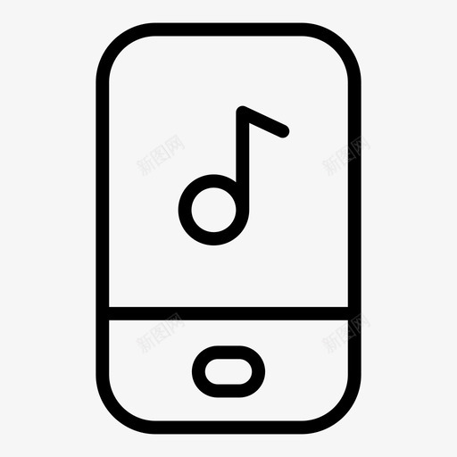 移动音乐旋律铃声图标svg_新图网 https://ixintu.com 旋律 曲调 移动音乐 铃声 音乐大纲