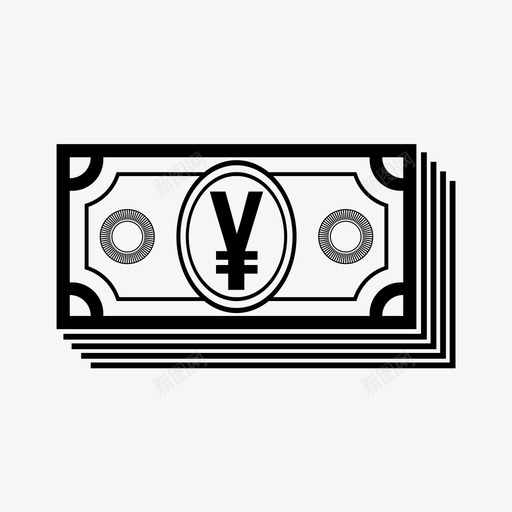 日元钞票现金钱图标svg_新图网 https://ixintu.com 日元钞票 现金 钱