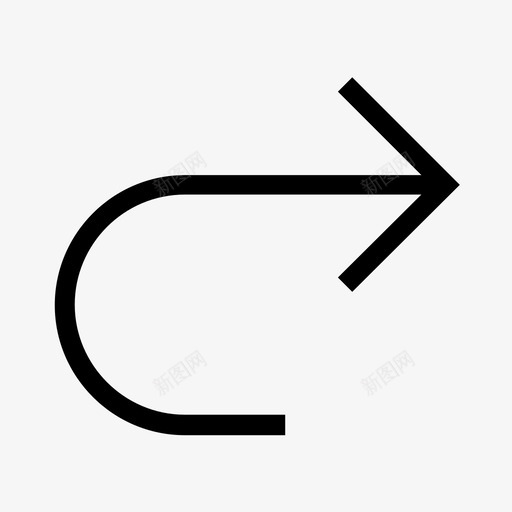 右转fa薄变型图标svg_新图网 https://ixintu.com fa薄变型 右转