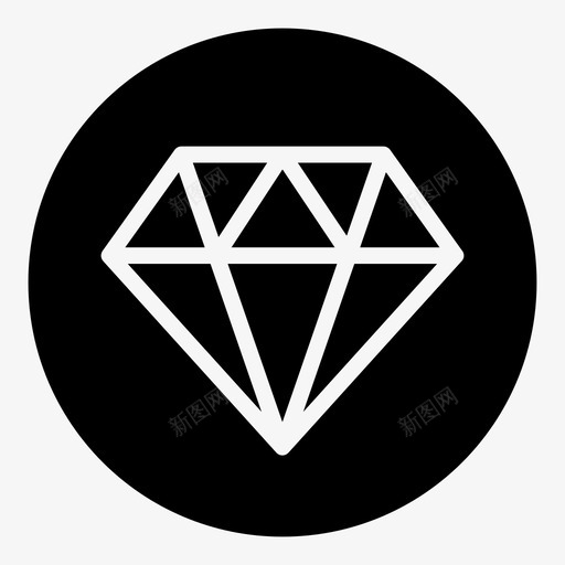 钻石宝石珠宝图标svg_新图网 https://ixintu.com 宝石 珠宝 钻石