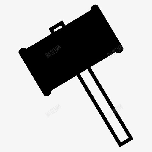 锤子建筑木槌图标svg_新图网 https://ixintu.com 工具 建筑 木槌 法官 符号 锤子