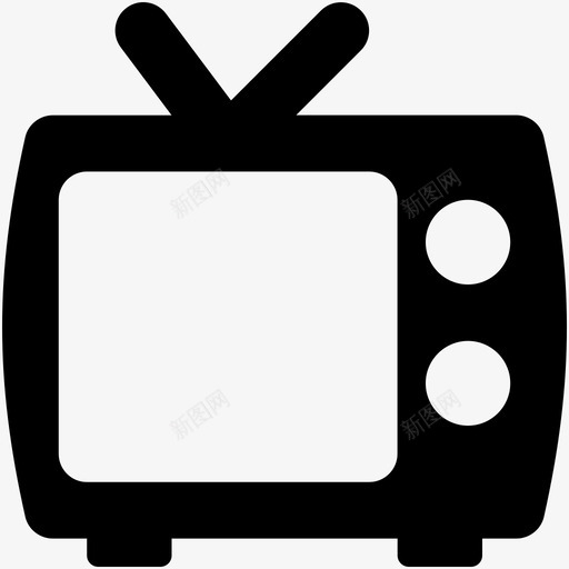 电视电子产品复古电视图标svg_新图网 https://ixintu.com 复古电视 电子产品 电视 电视机 网页和用户界面字体图标