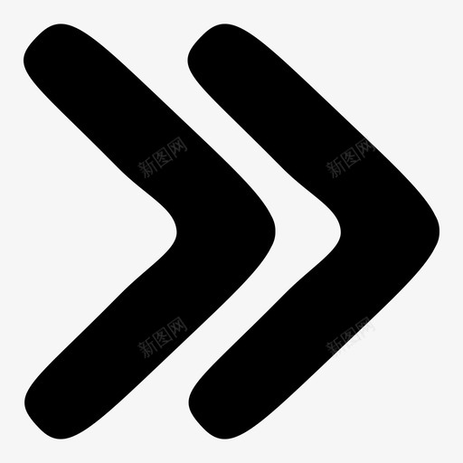 右V形箭头卡通图标svg_新图网 https://ixintu.com 儿童 卡通 卡通用户界面 右V形 箭头