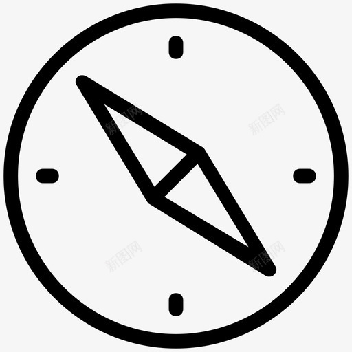 指南针基点定向工具图标svg_新图网 https://ixintu.com gps 基点 夏季和旅行平滑线图标 定向工具 导航 指南针