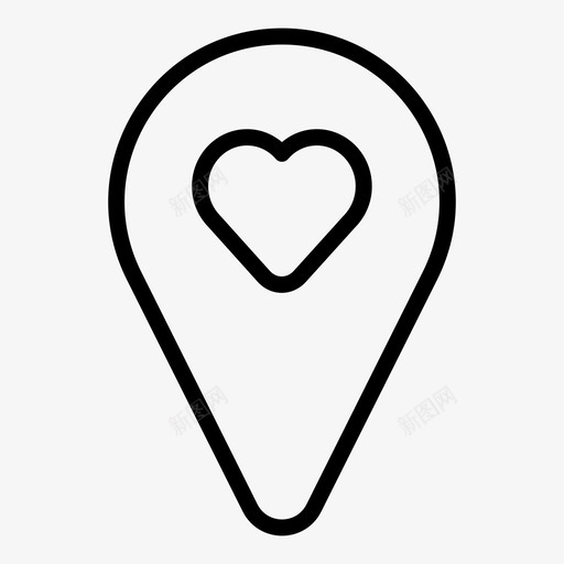 最喜欢的位置可爱地图图标svg_新图网 https://ixintu.com 别针 可爱 地图 情人节提纲 最喜欢的位置
