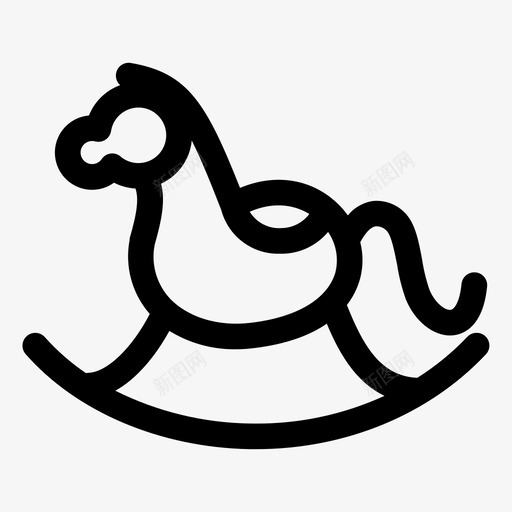 摇摆马婴儿玩具儿童图标svg_新图网 https://ixintu.com 儿童 儿童玩具 婴儿玩具 摇摆马 玩具