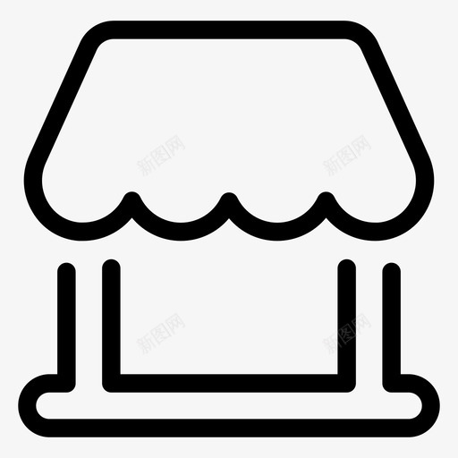 杂货店商店线图标瘦svg_新图网 https://ixintu.com 商店 杂货店 线图标瘦