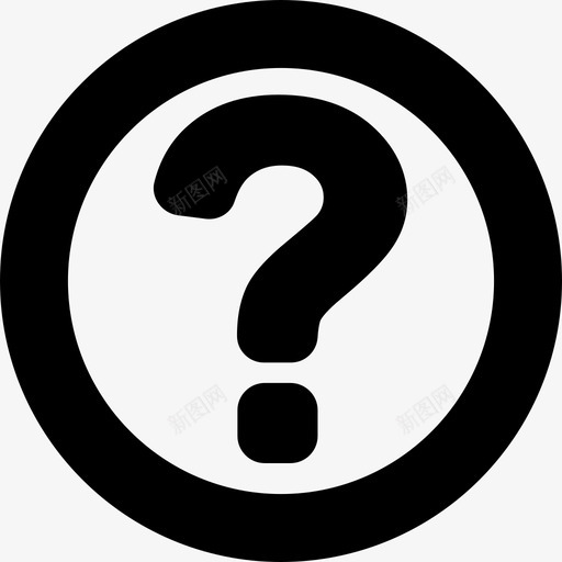 圆形界面界面和网络中的问号图标svg_新图网 https://ixintu.com 圆形 界面 界面和网络中的问号