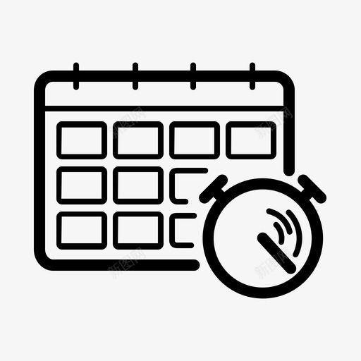 截止日期议程日期图标svg_新图网 https://ixintu.com 业务图标工具包 会议 保存日期 截止日期 日期 议程