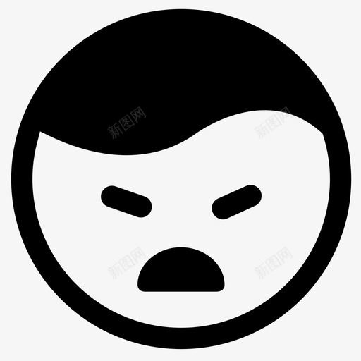 生气表情沮丧图标svg_新图网 https://ixintu.com 沮丧 生气 表情