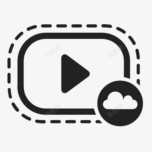 视频云多媒体资料电影图标svg_新图网 https://ixintu.com 多媒体资料 存储 电影 视频云