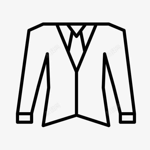 套装服装时装图标svg_新图网 https://ixintu.com 套装 布料细线图标集 时装 服装