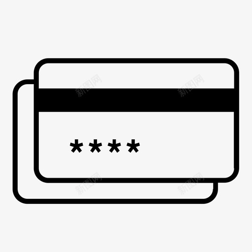 卡安全银行支付图标svg_新图网 https://ixintu.com 卡安全 射频识别 支付 银行