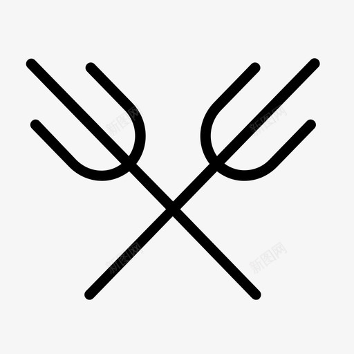 三叉戟杀戮海王星图标svg_新图网 https://ixintu.com 三叉戟 中世纪 战争 杀戮 武器 海王星