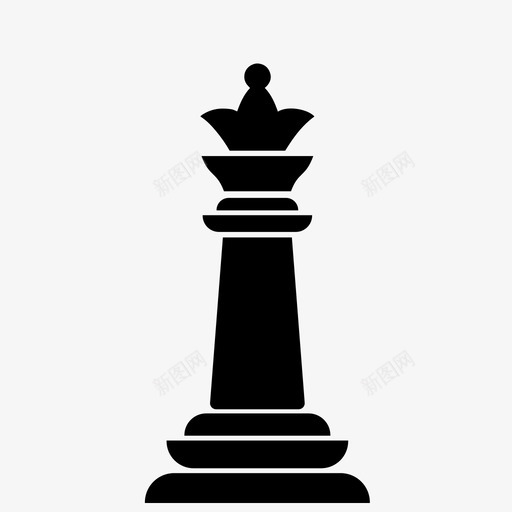 皇后棋盘国际象棋图标svg_新图网 https://ixintu.com 国际象棋 国际象棋经典1 棋子 棋盘 游戏 皇后 策略