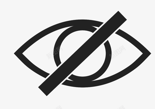 隐藏眼睛禁止图标svg_新图网 https://ixintu.com 不可见 眼睛 禁止 视觉 隐藏