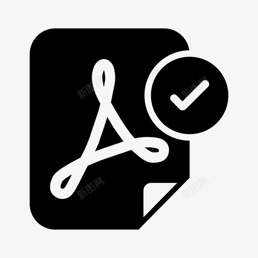 pdf选择接受adobe图标svg_新图网 https://ixintu.com adobe pdf文件 pdf选择 接受 文档