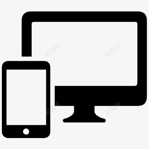 响应式应用程序设备图标svg_新图网 https://ixintu.com 响应式设计 布局 应用程序 搜索引擎优化和网络图标 移动 设备