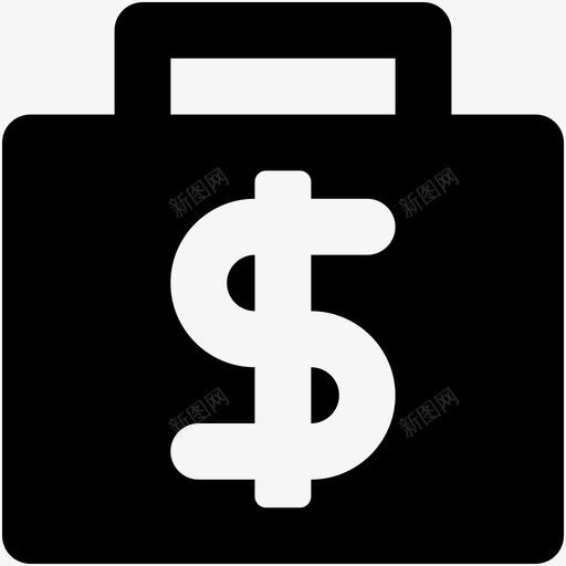 货币公文包现金货币袋图标svg_新图网 https://ixintu.com 商人包 现金 网页和用户界面字体图标 美元 货币公文包 货币袋 钱袋