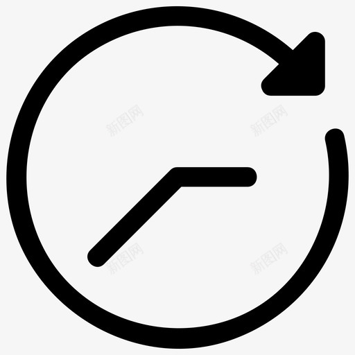 时钟顺时针未来图标svg_新图网 https://ixintu.com 时钟 时间 未来 顺时针