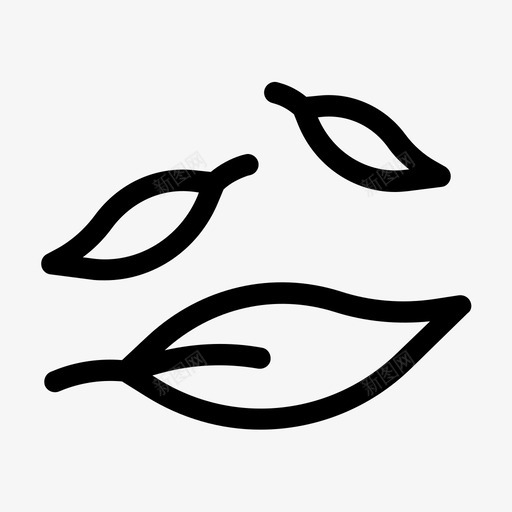 树叶秋天大自然图标svg_新图网 https://ixintu.com 大自然 树叶 秋天 风