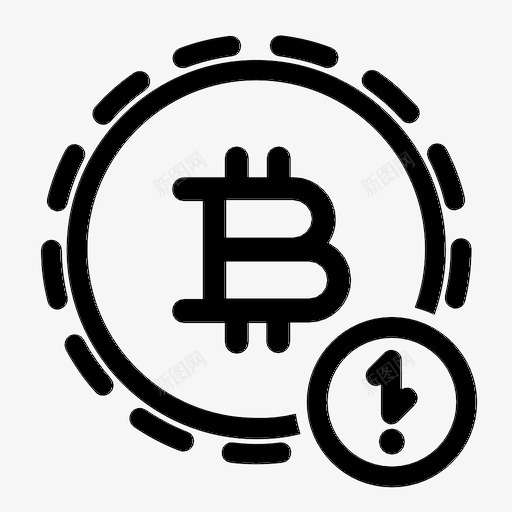 比特币警报数字货币电子货币图标svg_新图网 https://ixintu.com 数字货币 比特币警报 电子货币 通知