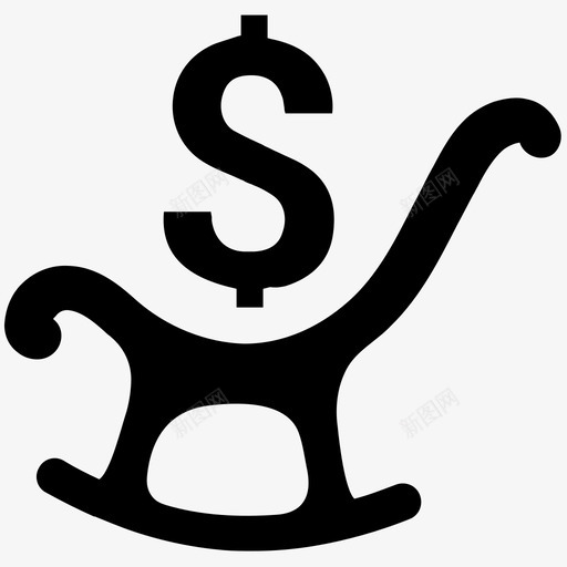退休计划保险养老金图标svg_新图网 https://ixintu.com 个人商业金融 保险 养老金 摇椅 退休计划