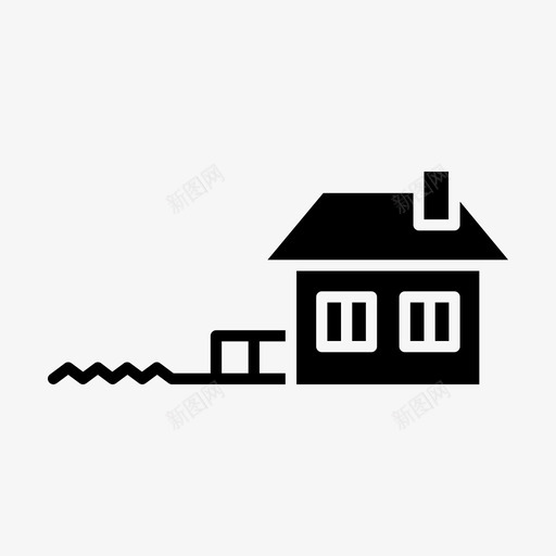 海滩别墅自然户外图标svg_新图网 https://ixintu.com 户外 海洋 海滩别墅 自然 自然和户外