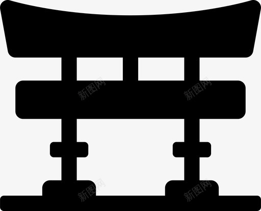 神道寺门亚洲日本图标svg_新图网 https://ixintu.com 世界地标性建筑云集 东京 亚洲 旅游者 日本 神道寺门 都灵