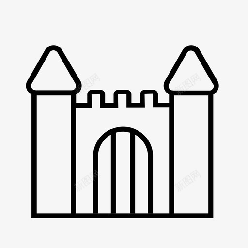 城堡家国王图标svg_新图网 https://ixintu.com 中世纪 国王 城堡 家