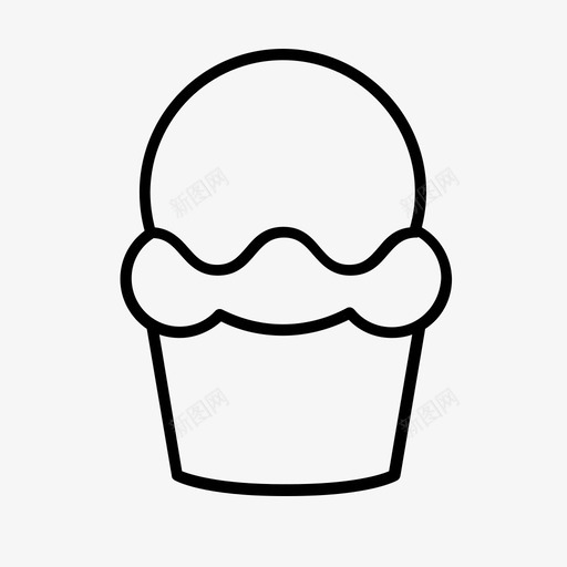 冰淇淋甜点食物图标svg_新图网 https://ixintu.com 一桶冰淇淋 冰淇淋 甜点 糖果 食物