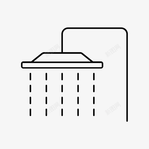 淋浴头浴室卫生图标svg_新图网 https://ixintu.com 卫生 浴室 浴室用品 淋浴 淋浴头