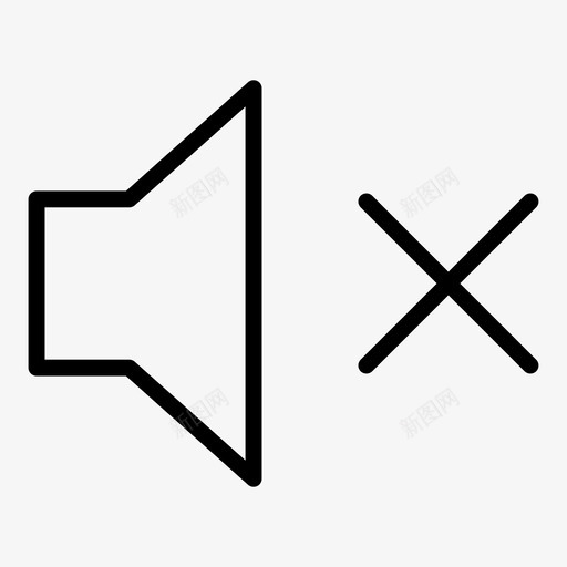 静音无关图标svg_新图网 https://ixintu.com 关 声音音乐大纲 扬声器 无 静音 音量
