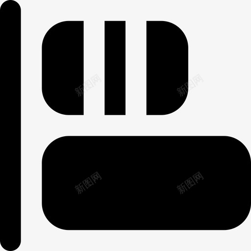 水平左对齐工具图标svg_新图网 https://ixintu.com smashiconsdesignmdsolid 工具 水平左对齐 设计