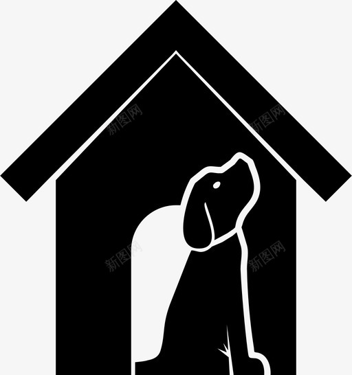 狗窝动物小狗图标svg_新图网 https://ixintu.com 动物 小狗 狗窝