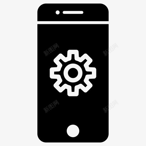 移动设置应用程序设置cog图标svg_新图网 https://ixintu.com cog 应用程序设置 时间设置 移动电话 移动设置 配置文件设置