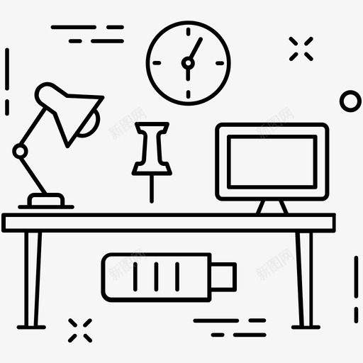 工作室办公桌办公室图标svg_新图网 https://ixintu.com 其他图标2 办公室 办公桌 工作场所 工作室