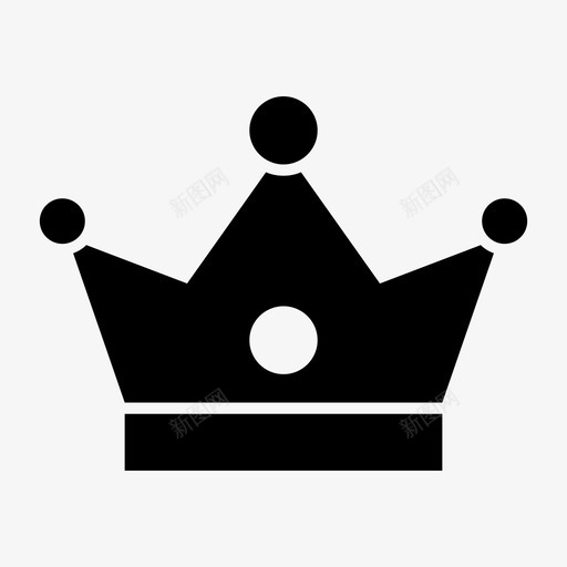 皇冠徽章物品图标svg_新图网 https://ixintu.com 国王王冠 完整 徽章 物品 皇冠