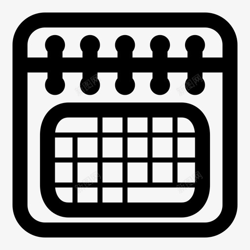 日历月历日历墙图标svg_新图网 https://ixintu.com 任务规划器 日历 日历周 日历墙 月历 计划标记
