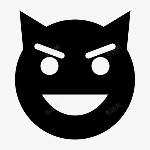 邪恶混蛋疯子图标svg_新图网 https://ixintu.com 卑鄙 混蛋 疯子 神经病 表情符号 邪恶
