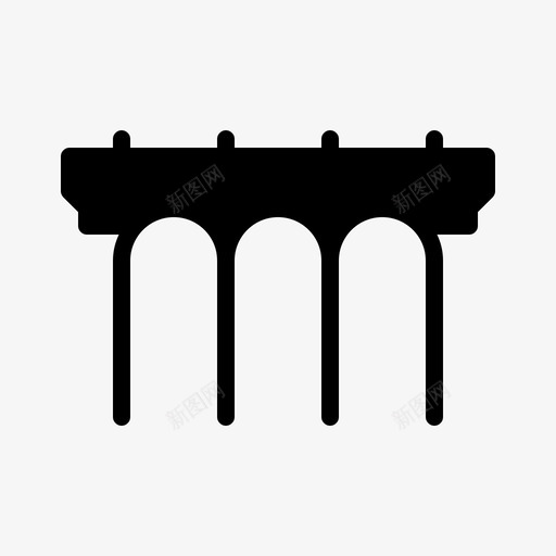 桥城市位置图标svg_新图网 https://ixintu.com 位置 地图 城市 城镇 桥