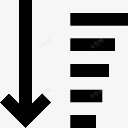 通用排序升序降序图标svg_新图网 https://ixintu.com 升序 行要素集合图标2 通用排序 降序 项目